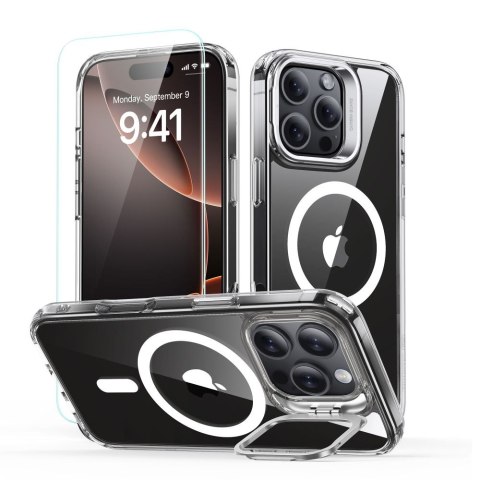 ESR CLASSIC HYBRID KICKSTAND HALOLOCK MAGSAFE & TEMPERED GLASS IPHONE 16 PRO CLEAR ESR