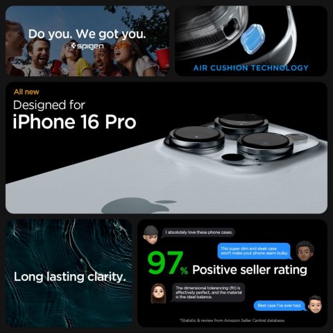 SPIGEN ULTRA HYBRID IPHONE 16 PRO CRYSTAL CLEAR Spigen
