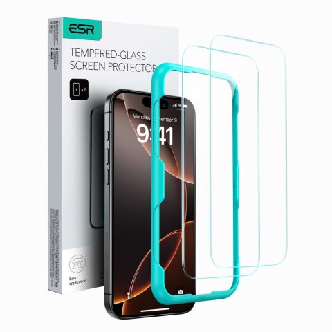 SZKŁO HARTOWANE ESR TEMPERED GLASS 2-PACK IPHONE 16 CLEAR ESR