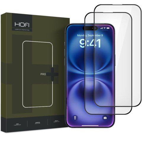SZKŁO HARTOWANE HOFI GLASS PRO+ 2-PACK IPHONE 16 BLACK Hofi