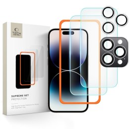 SZKŁO HARTOWANE TECH-PROTECT SUPREME SET 3-PACK IPHONE 16 PRO CLEAR Tech-Protect