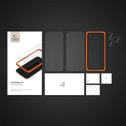 SZKŁO HARTOWANE TECH-PROTECT SUPREME SET 3-PACK IPHONE 16 PRO CLEAR Tech-Protect
