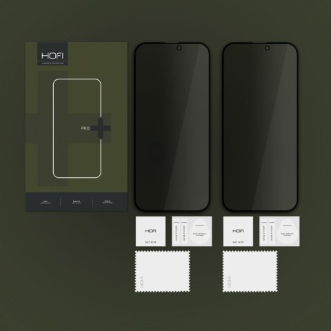 SZKŁO PRYWATYZUJĄCE HOFI ANTI SPY GLASS PRO+ 2-PACK IPHONE 16 PRO / 17 / 17 PRO PRIVACY Hofi
