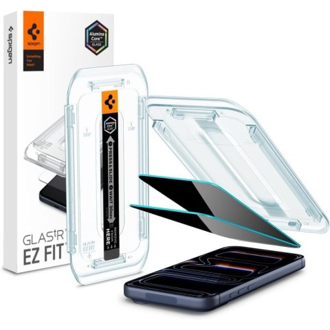 SZKŁO PRYWATYZUJĄCE SPIGEN GLAS.TR "EZ FIT AC" 2-PACK IPHONE 16 PRO / 17 / 17 PRO PRIVACY Spigen