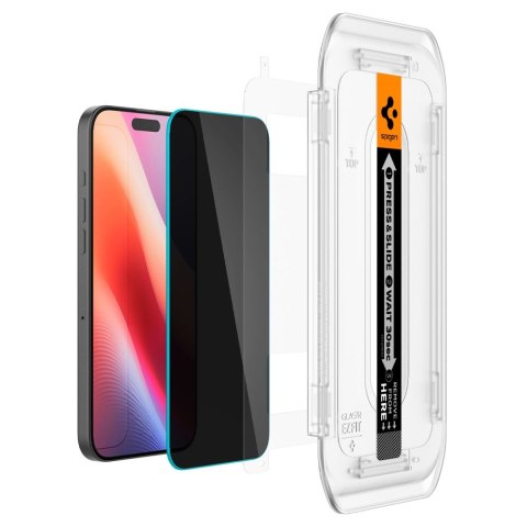 SZKŁO PRYWATYZUJĄCE SPIGEN GLAS.TR "EZ FIT AC" 2-PACK IPHONE 16 PRO / 17 / 17 PRO PRIVACY Spigen