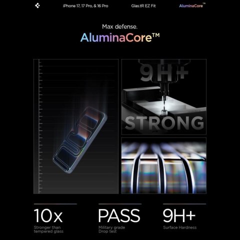 SZKŁO PRYWATYZUJĄCE SPIGEN GLAS.TR "EZ FIT AC" 2-PACK IPHONE 16 PRO / 17 / 17 PRO PRIVACY Spigen