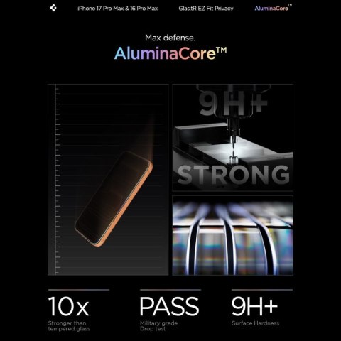 SZKŁO PRYWATYZUJĄCE SPIGEN GLAS.TR "EZ FIT AC" 2-PACK IPHONE 16 PRO MAX / 17 PRO MAX PRIVACY Spigen