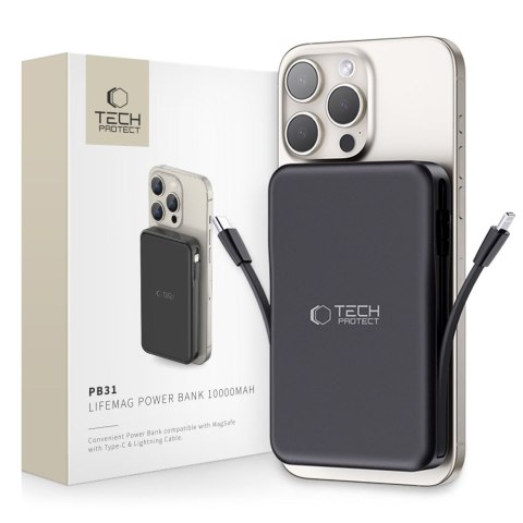 TECH-PROTECT PB31 LIFEMAG MAGSAFE POWER BANK 10000MAH BLACK Tech-Protect