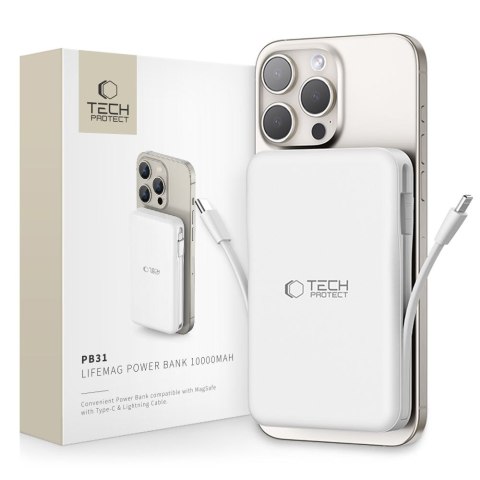 TECH-PROTECT PB31 LIFEMAG MAGSAFE POWER BANK 10000MAH WHITE Tech-Protect