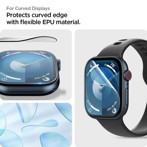 FOLIA HYDROŻELOWA SPIGEN ELITE SHIELD "EZ FIT" 2-PACK APPLE WATCH 10 / 11 (46 MM) CLEAR Spigen