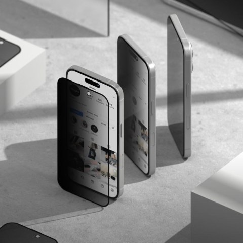 SZKŁO PRYWATYZUJĄCE RINGKE EASY SLIDE 2-PACK IPHONE 16 PRO MAX PRIVACY Ringke