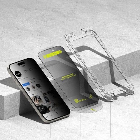 SZKŁO PRYWATYZUJĄCE RINGKE EASY SLIDE 2-PACK IPHONE 16 PRO MAX PRIVACY Ringke
