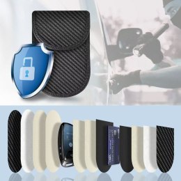 KLATKA FARADAYA TECH-PROTECT KLR100 POUCH KEYLESS RFID SIGNAL BLOCKER CASE CARBON BLACK Tech-Protect