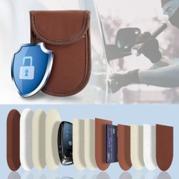KLATKA FARADAYA TECH-PROTECT KLR100 POUCH KEYLESS RFID SIGNAL BLOCKER CASE ESPRESSO Tech-Protect