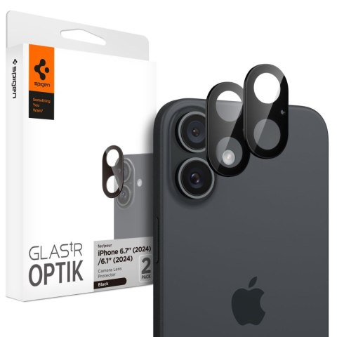 OSŁONA APARATU SPIGEN OPTIK GLAS.TR CAMERA PROTECTOR 2-PACK IPHONE 16 / 16 PLUS BLACK Spigen