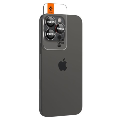 OSŁONA APARATU SPIGEN OPTIK PRO L-SERIES GLAS.TR "EZ FIT" CAMERA PROTECTOR 2-PACK IPHONE 14 PRO / MAX / 15 PRO / MAX / 16 PRO /  Spigen