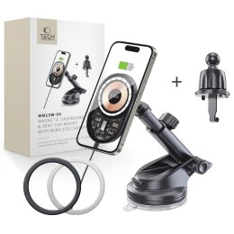 TECH-PROTECT MM15W-V6 MAGNETIC MAGSAFE DASHBOARD & VENT CAR MOUNT WIRELESS CHARGER 15W BLACK/INTERIOR Tech-Protect