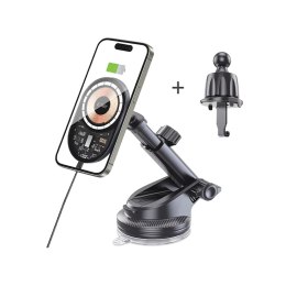 TECH-PROTECT MM15W-V6 MAGNETIC MAGSAFE DASHBOARD & VENT CAR MOUNT WIRELESS CHARGER 15W BLACK/INTERIOR Tech-Protect