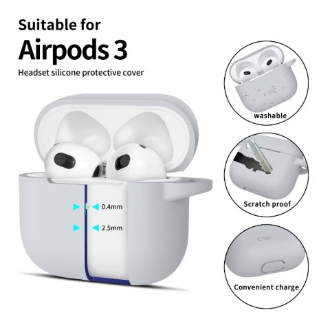 TECH-PROTECT SILICONE HOOK APPLE AIRPODS 3 CRAYON GREY Tech-Protect