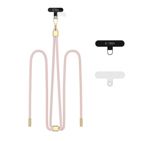 TECH-PROTECT C2S ROPE CROSSBODY STRAP BABY PINK/GOLD Tech-Protect