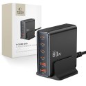 TECH-PROTECT DC80W-GAN 6-PORT DESKTOP CHARGER PD 80W / QC3.0 BLACK Tech-Protect