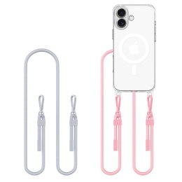 TECH-PROTECT FLEXAIR CHAIN MAGSAFE IPHONE 16 GREY & PINK Tech-Protect