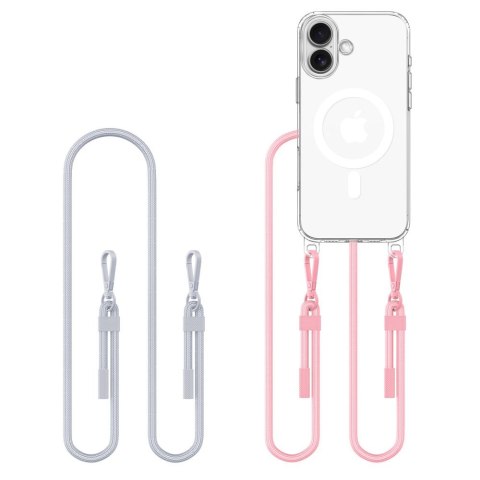 TECH-PROTECT FLEXAIR CHAIN MAGSAFE IPHONE 16 GREY & PINK Tech-Protect