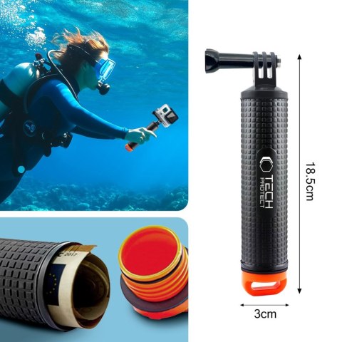 TECH-PROTECT GA100 FLOATING HAND GRIP GOPRO / DJI BLACK Tech-Protect