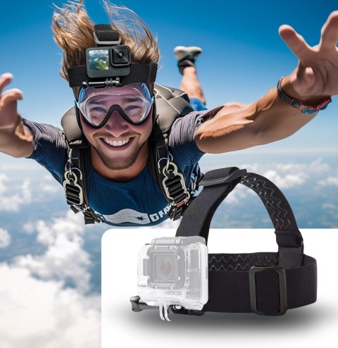 TECH-PROTECT GA100 HEAD MOUNT GOPRO / DJI BLACK Tech-Protect