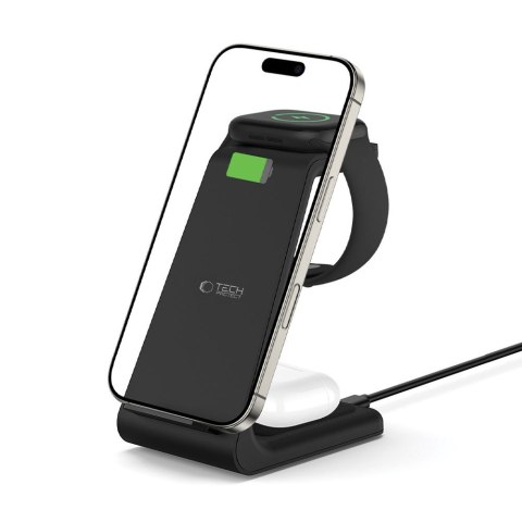 TECH-PROTECT QI15W-A36 3IN1 WIRELESS CHARGER FOR APPLE BLACK Tech-Protect