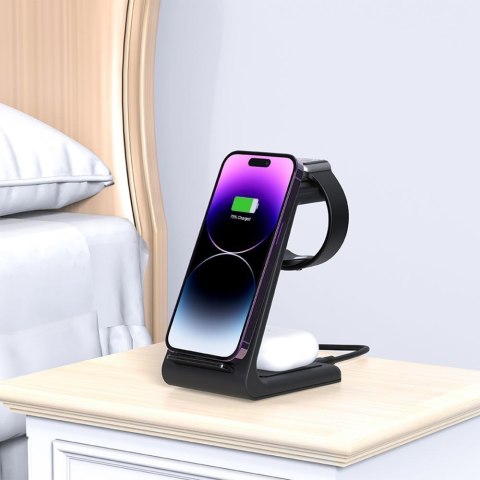 TECH-PROTECT QI15W-A36 3IN1 WIRELESS CHARGER FOR APPLE BLACK Tech-Protect