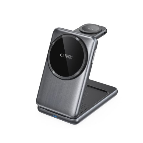 TECH-PROTECT QI15W-A42 3IN1 MAGNETIC MAGSAFE WIRELESS CHARGER SPACE GREY Tech-Protect