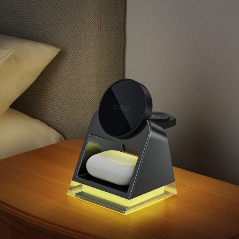 TECH-PROTECT QI15W-A43 3IN1 MAGNETIC MAGSAFE WIRELESS CHARGER BLACK Tech-Protect