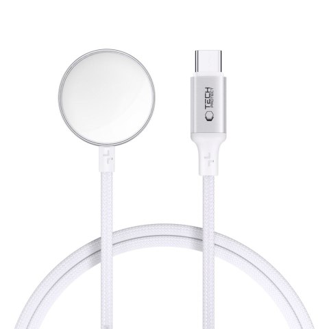 TECH-PROTECT MC02 ULTRABOOST MAGNETIC CHARGER TYPE-C CABLE 100CM APPLE WATCH WHITE Tech-Protect