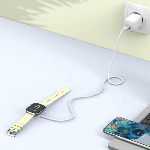 TECH-PROTECT MC02 ULTRABOOST MAGNETIC CHARGER TYPE-C CABLE 100CM APPLE WATCH WHITE Tech-Protect
