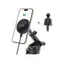TECH-PROTECT MM15W-V4 MAGNETIC MAGSAFE DASHBOARD & VENT CAR MOUNT WIRELESS CHARGER 15W BLACK Tech-Protect