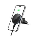 TECH-PROTECT MM15W-V5 MAGNETIC MAGSAFE CD & VENT CAR MOUNT WIRELESS CHARGER 15W BLACK/BLACK Tech-Protect