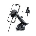 TECH-PROTECT MM15W-V5 MAGNETIC MAGSAFE DASHBOARD & VENT CAR MOUNT WIRELESS CHARGER 15W BLACK/BLACK Tech-Protect