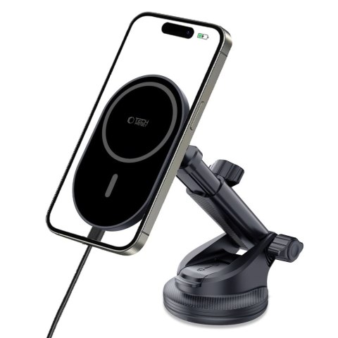 TECH-PROTECT MM15W-V6 MAGNETIC MAGSAFE DASHBOARD & VENT CAR MOUNT WIRELESS CHARGER 15W BLACK/BLACK Tech-Protect