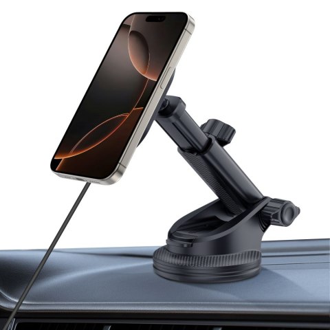 TECH-PROTECT MM15W-V6 MAGNETIC MAGSAFE DASHBOARD & VENT CAR MOUNT WIRELESS CHARGER 15W BLACK/BLACK Tech-Protect