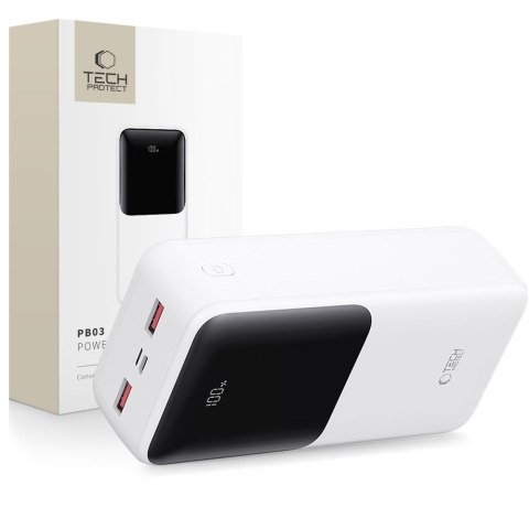 TECH-PROTECT PB03 POWER BANK 30000MAH 22.5W WHITE Tech-Protect