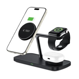 TECH-PROTECT QI15W-A45 3IN1 MAGNETIC MAGSAFE WIRELESS CHARGER BLACK Tech-Protect