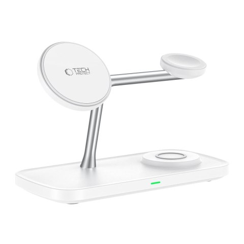 TECH-PROTECT QI15W-A45 3IN1 MAGNETIC MAGSAFE WIRELESS CHARGER WHITE Tech-Protect