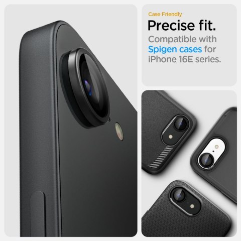 OSŁONA APARATU SPIGEN OPTIK PRO GLAS.TR "EZ FIT" CAMERA PROTECTOR 2-PACK IPHONE 16E / 17E BLACK Spigen