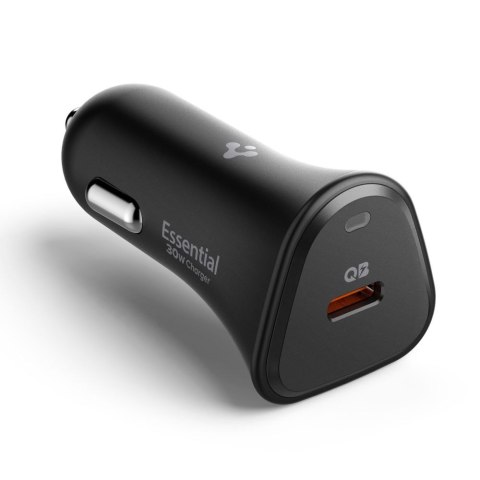 SPIGEN ESSENTIAL EV301 1-PORT CAR CHARGER 30W BLACK Spigen