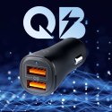 SPIGEN ESSENTIAL EV302 2-PORT CAR CHARGER 30W BLACK Spigen