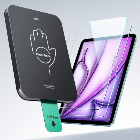 SZKŁO HARTOWANE ESR ULTRAFIT TEMPERED GLASS 2-PACK IPAD AIR 13" 1 / 2 / 2024-2025 CLEAR ESR
