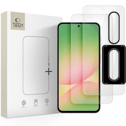 SZKŁO HARTOWANE TECH-PROTECT GLASS SET+ 3-PACK GALAXY A36 / A56 5G CLEAR Tech-Protect