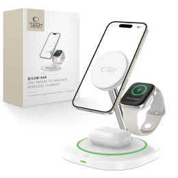 TECH-PROTECT QI15W-A46 3IN1 MAGNETIC MAGSAFE WIRELESS CHARGER WHITE Tech-Protect