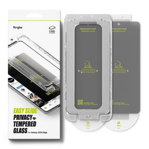 SZKŁO HARTOWANE RINGKE EASY SLIDE 2-PACK GALAXY S25 EDGE PRIVACY Ringke